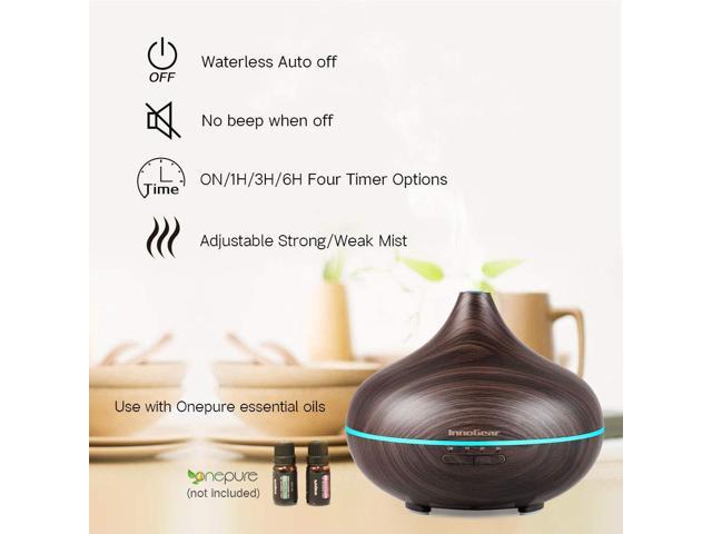 InnoGear - 500ml Essential Oil Cool Mist Aromatherapy Diffuser - Wood Grain