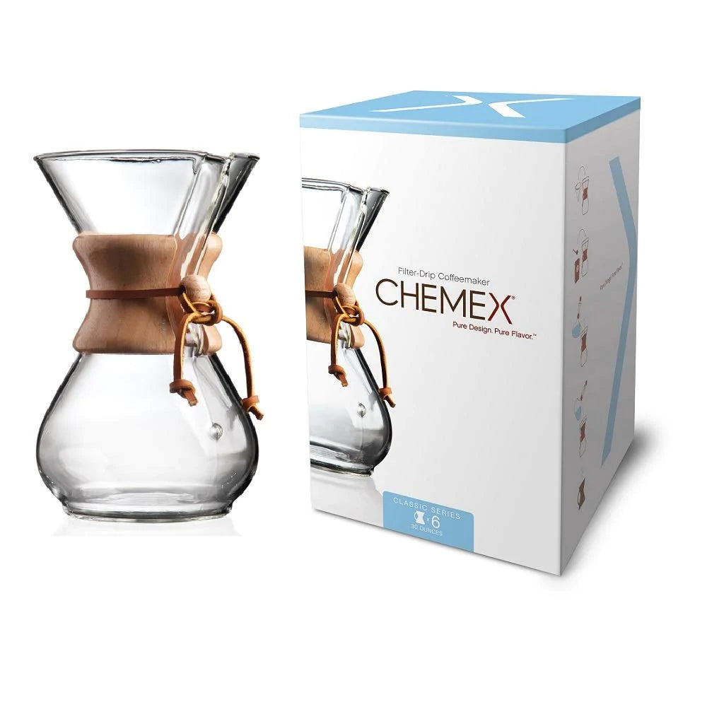 CHEMEX Pour-Over Glass Coffee Maker - 6 Cup