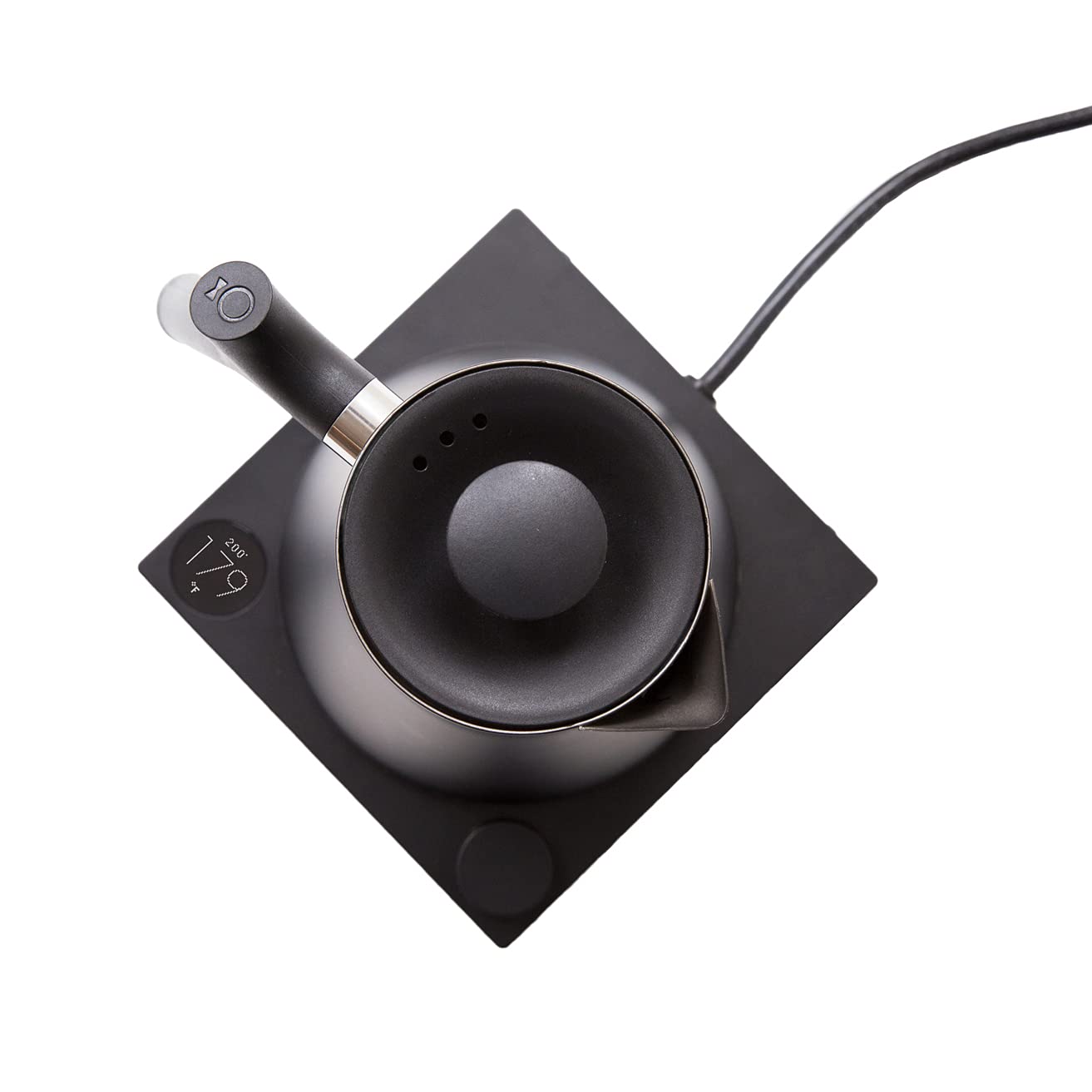 Fellow Corvo EKG Electric Tea Kettle - Electric Pour Over Coffee and Tea Pot-Temperature Control & Built-In Brew Timer-Matte Black with Walnut Handle-0.9 Liter