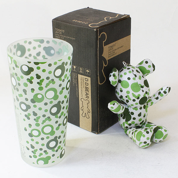 SYNC Design [Bubble Green] Stuffed Bear Glass Cup