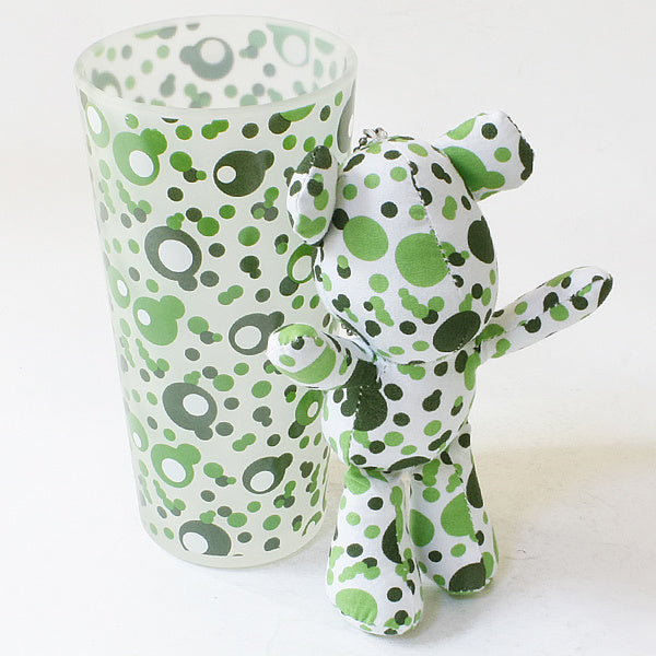 SYNC Design [Bubble Green] Stuffed Bear Glass Cup