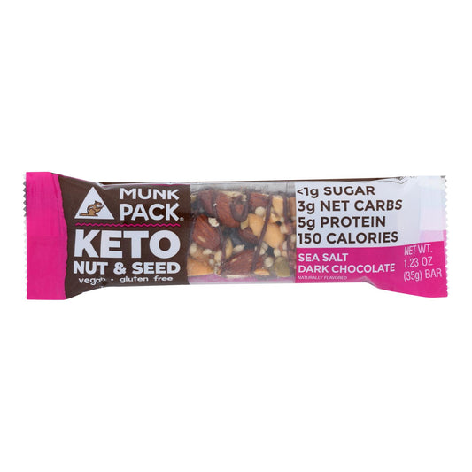 Munk Pack - Keto Nut & Seed Sea Salt Dark Chocolate - Case of 12