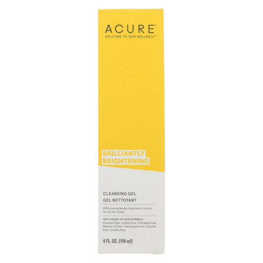 Acure - Facial Cleansing Gel - Pomegranate, Blackberry & Acai, - 4 Fl Oz.