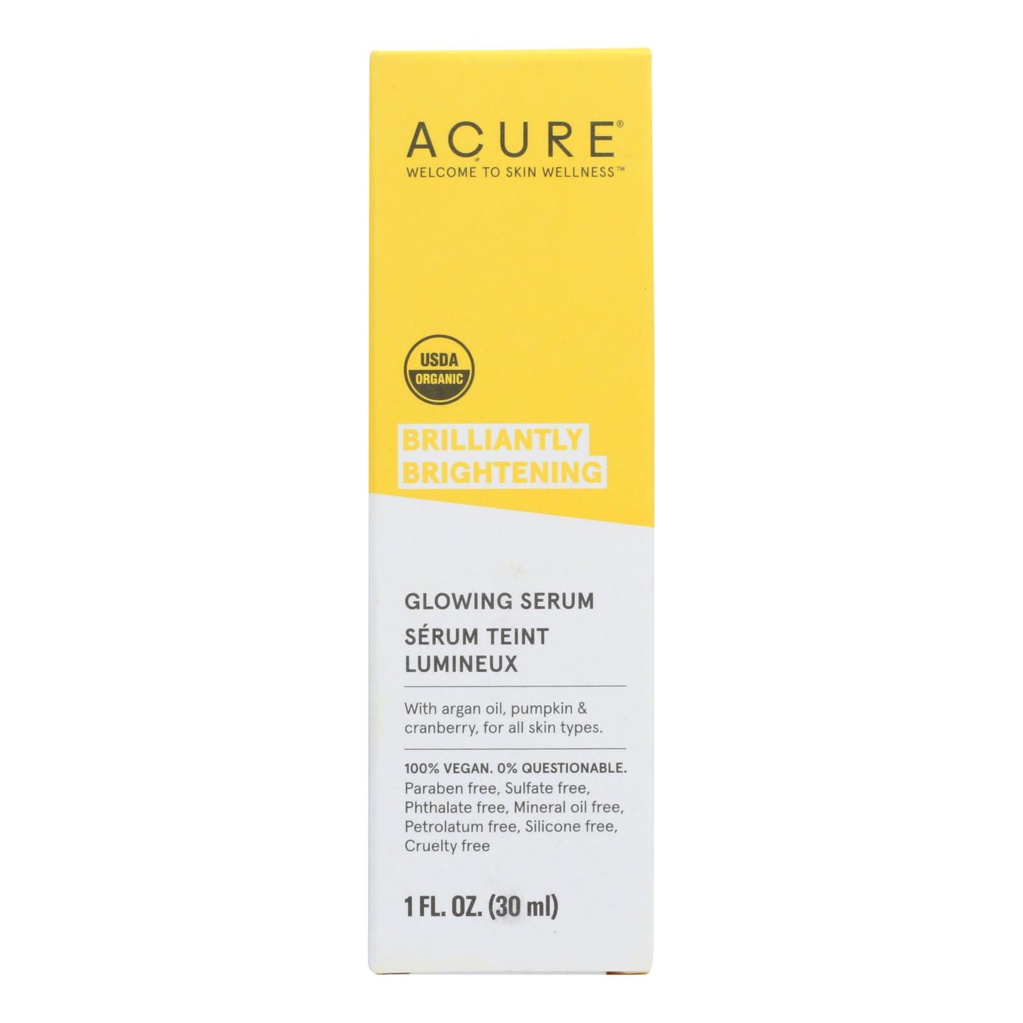 Acure - Brightening Glowing Serum - Firming Facial - 1 Fl Oz