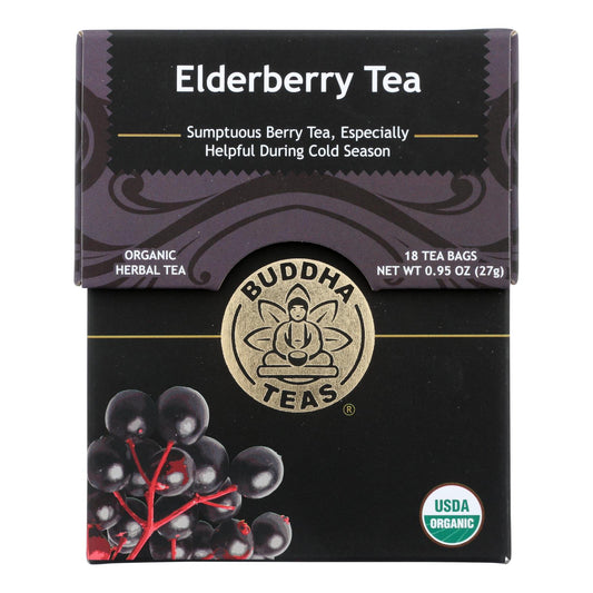 Buddha Teas - Organic Elderberry - Case of 6 - 18 Count