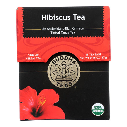 Buddha Teas - Organic Hibiscus - Case Of 6 - 18 Count