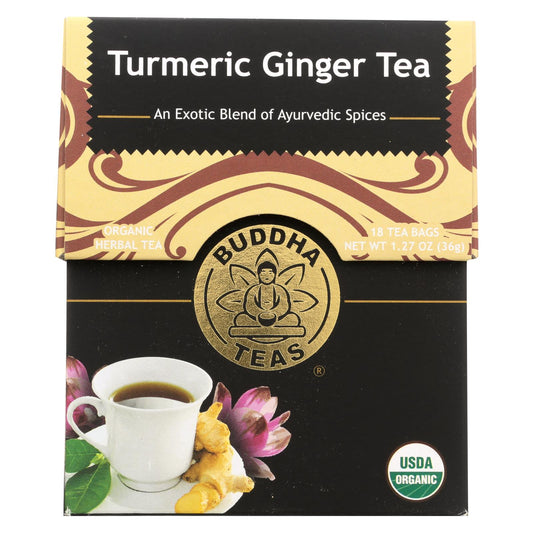 Buddha Organic Turmeric Ginger Tea - Case Of 6 - 18 Bags