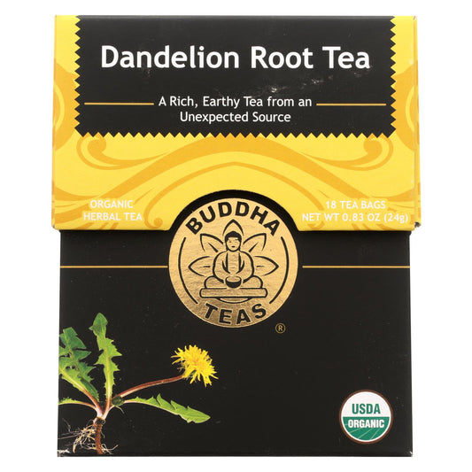 Buddha Teas - Organic Dandelion Root - Case Of 6 - 18 Bags