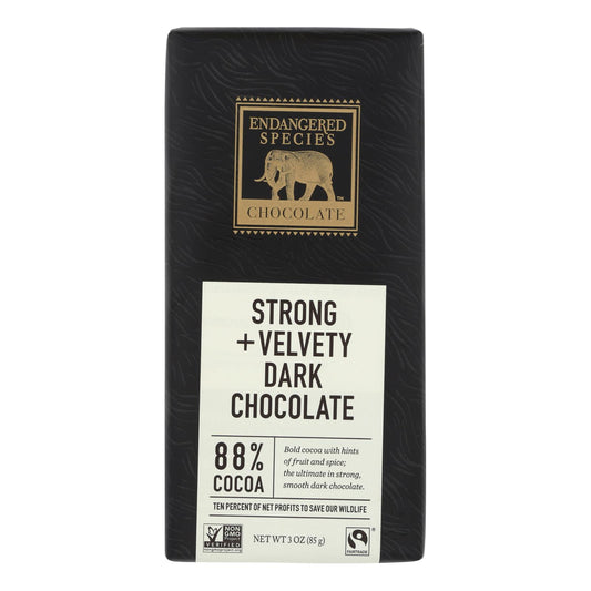 Endangered Species Natural Chocolate Bars - Black Panther - 3 oz Bars - Case of 12