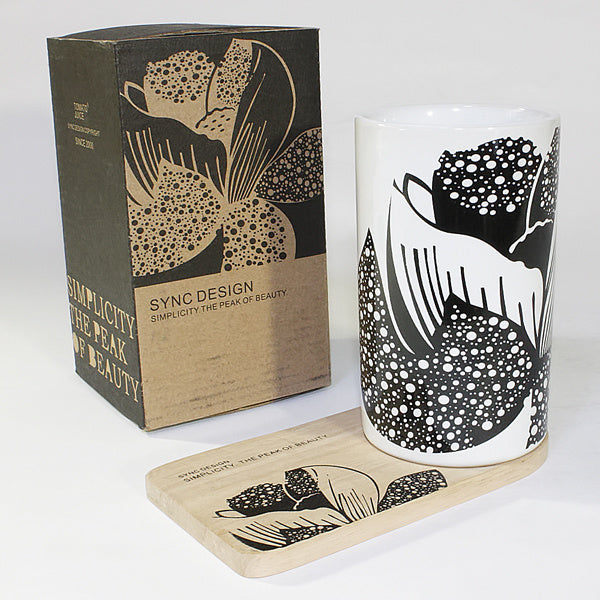 SYNC Design - [Peony] Graphic Mug  & Wood Coaster