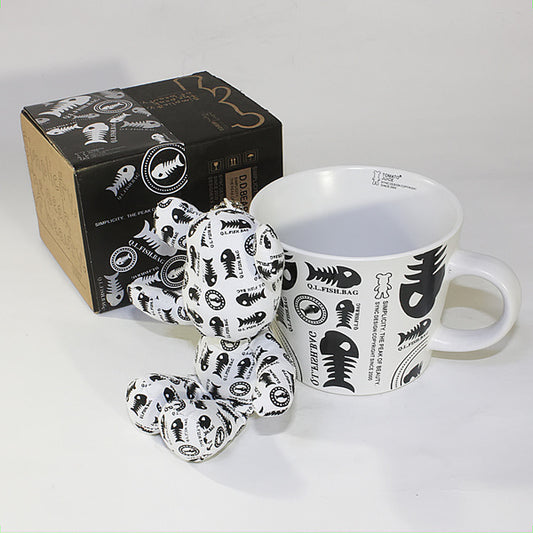 SYNC Design - [Fish Bones] Stuffed Bear Mug