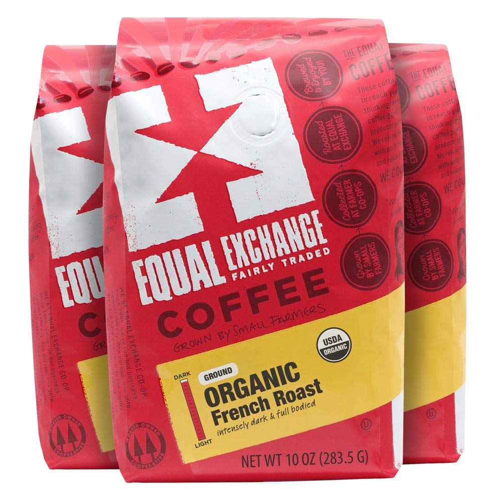 Equal Exchange Organic Fair Trade Coffee French Roast Coffee, Ground - Case of 6