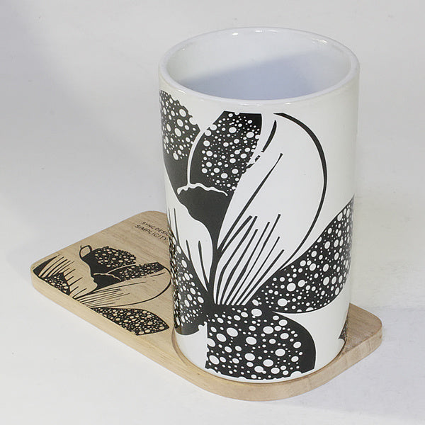 SYNC Design - [Peony] Graphic Mug  & Wood Coaster