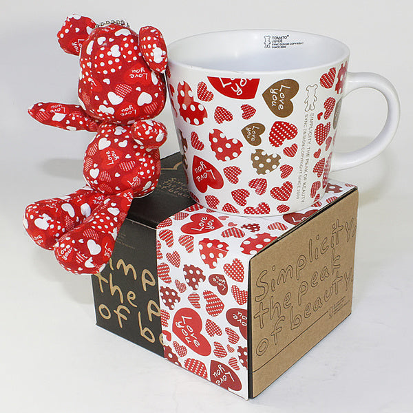 SYNC Design - [Heart Red] Stuffed Bear Mug