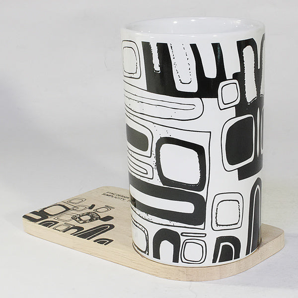 SYNC Design - [Brick] Graphic Mug & Wood Coaster