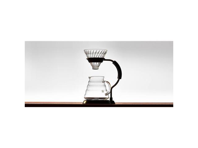 HARIO V60 Arm Stand With Glass Dripper Pour Over Set, Black