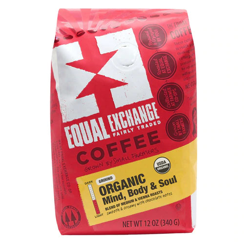 Equal Exchange Organic Fair Trade Coffee, Mind Body & Soul, Ground - Case of 6