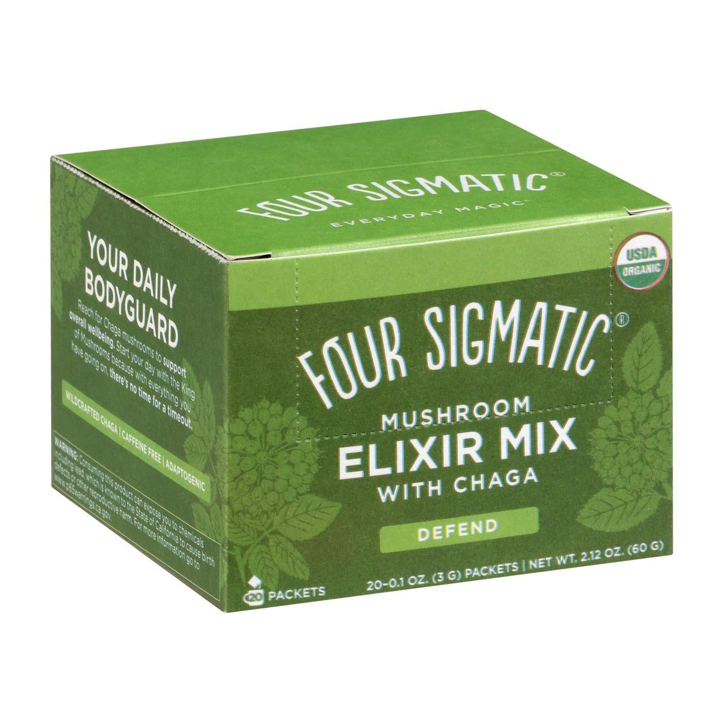 Four Sigmatic - Mushroom Elixir - Force Field In A Cup With Chaga - 20 Count