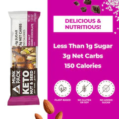 Munk Pack - Keto Nut & Seed Sea Salt Dark Chocolate - Case of 12