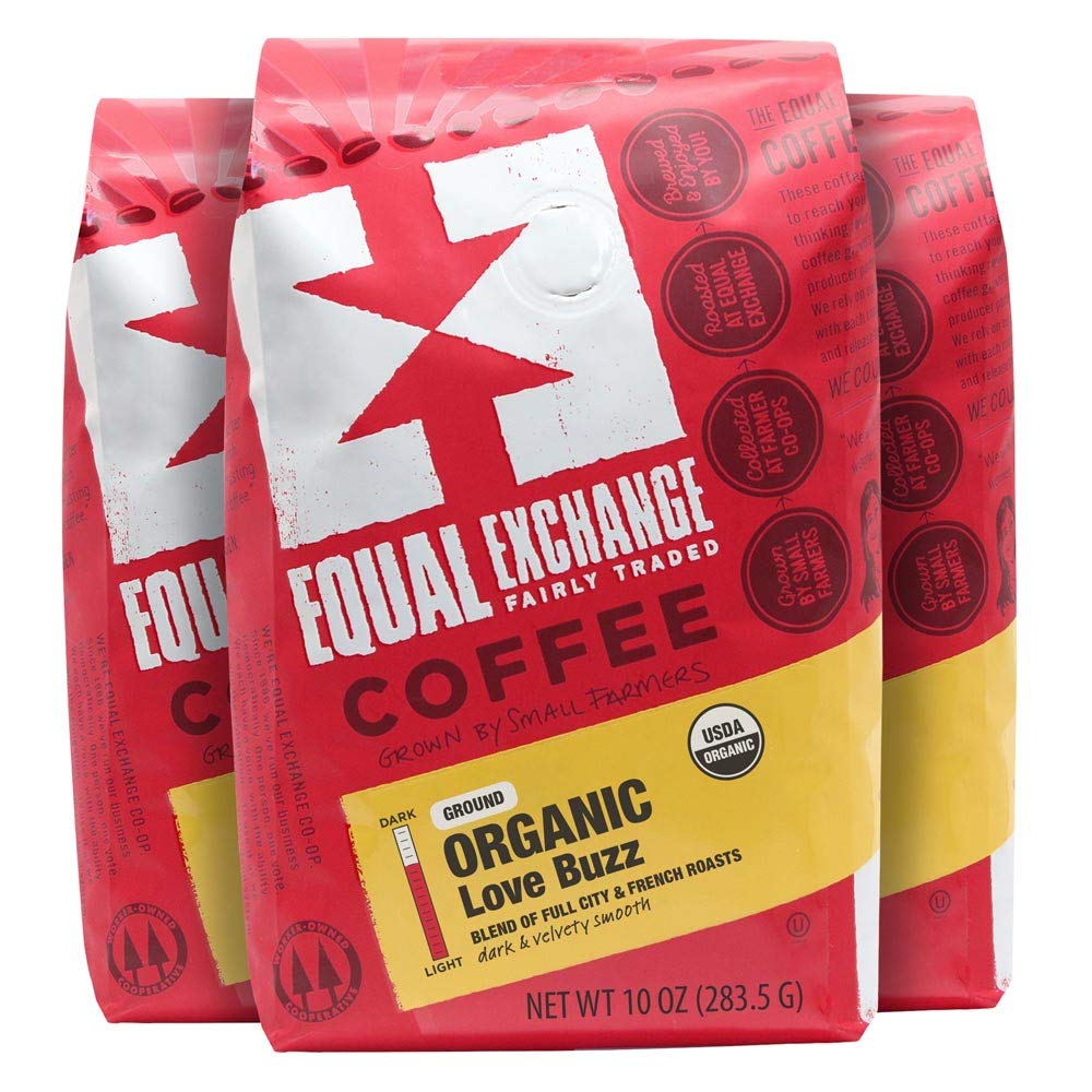 Equal Exchange Organic Fair Trade Coffee, Love Buzz, Ground  - Case of 6