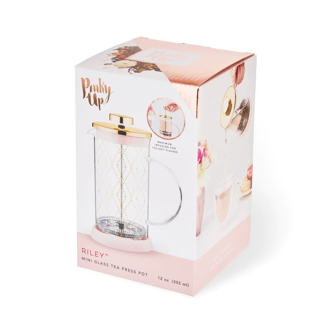 Riley Mini Souk Gold Glass Tea Press Pot By Pinky Up